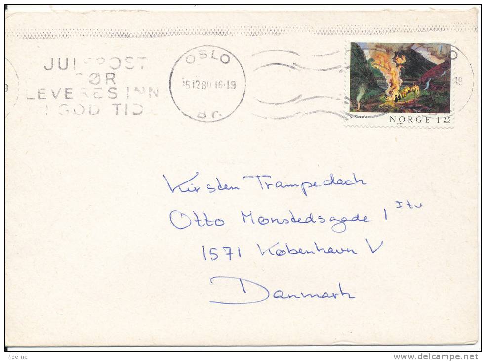 Norway Cover Sent To Denmark 15-12-1984 - Briefe U. Dokumente