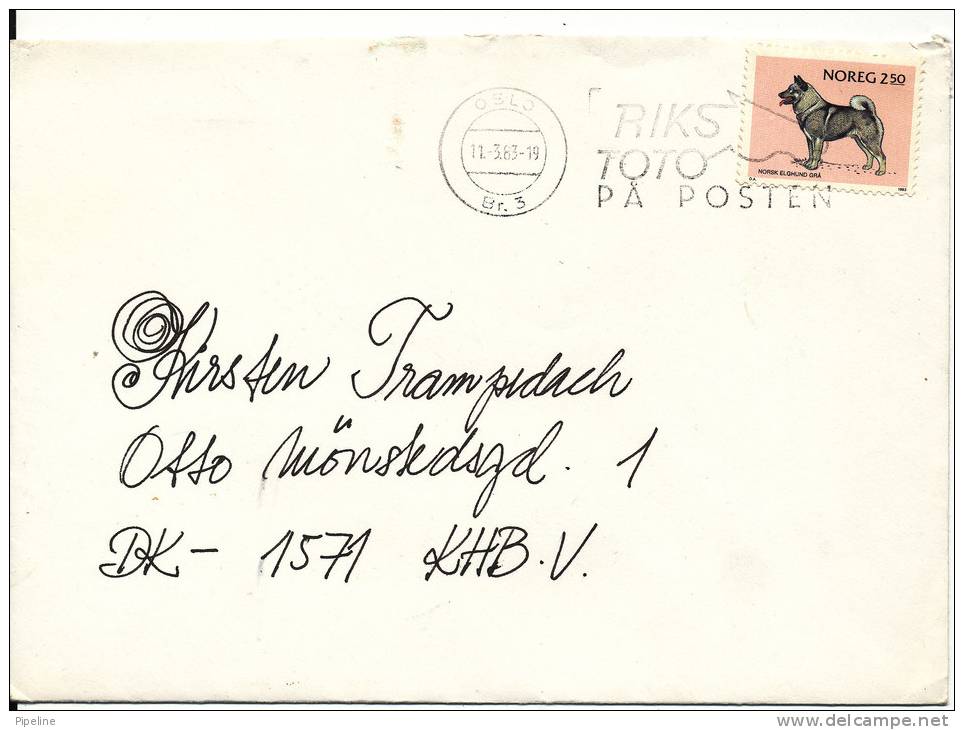 Norway Cover Sent To Denmark 11-3-1983 - Lettres & Documents