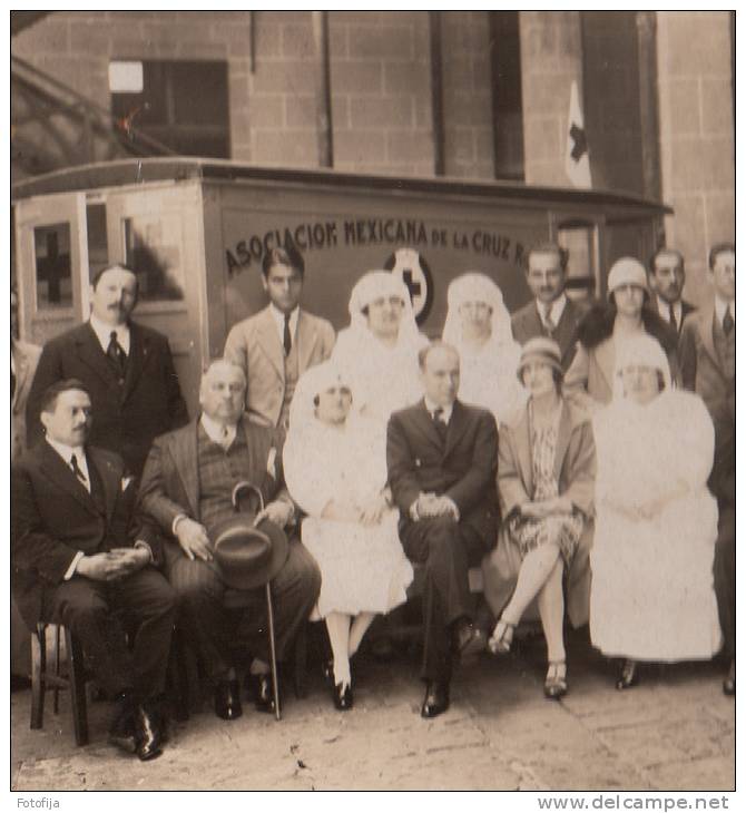 RARE CABINET PHOTO MEXICAN RED CROSS 1927 - Profesiones