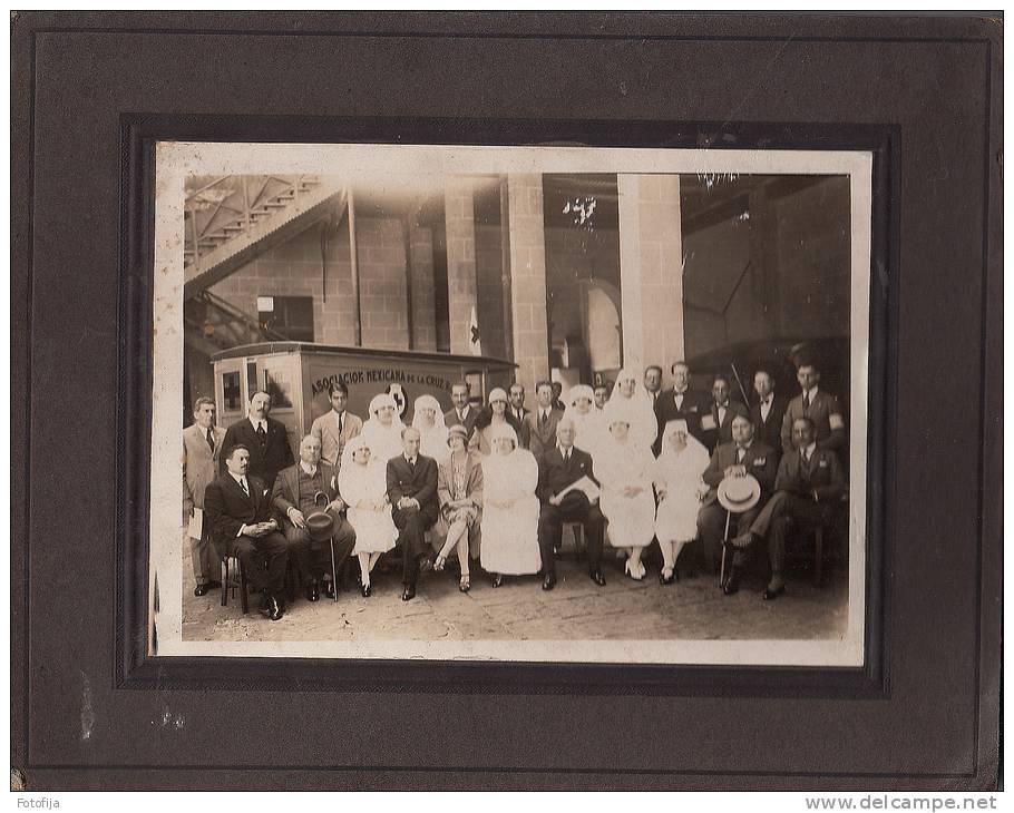 RARE CABINET PHOTO MEXICAN RED CROSS 1927 - Profesiones