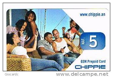 ANTILLE OLANDESI (NETHERLANDS ANTILLES) - CHIPPIE  (GSM RECHARGE) - PEOPLE 5  EXP. 12.2012     -  USED  -  RIF. 950 - Antillas (Nerlandesas)