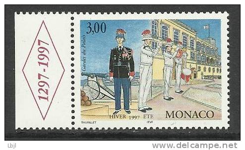MONACO , 3 F  , Gardes Du Palais , 1997 , N° YT 2107 - ( NEUF ) - Neufs