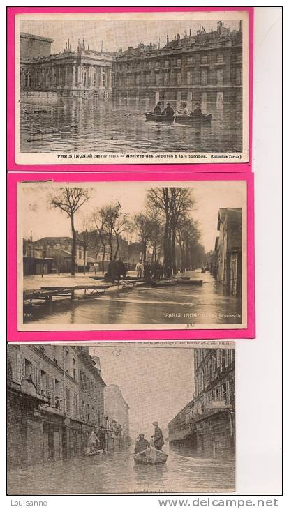 12 / 8 / 415   -lot De 6  CP DES INONDATIONS DE PARIS ( JANVIER 1910 ) - Inondations De 1910