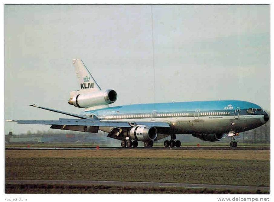 Thème - Transport - Avion -  Edition Amsterdam Airport Aviation Mailorder Dept N° 19 - DC 10 KLM - 1946-....: Moderne
