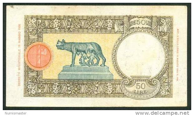 ITALIA , 50 LIRE 29.12.1939. - 50 Lire