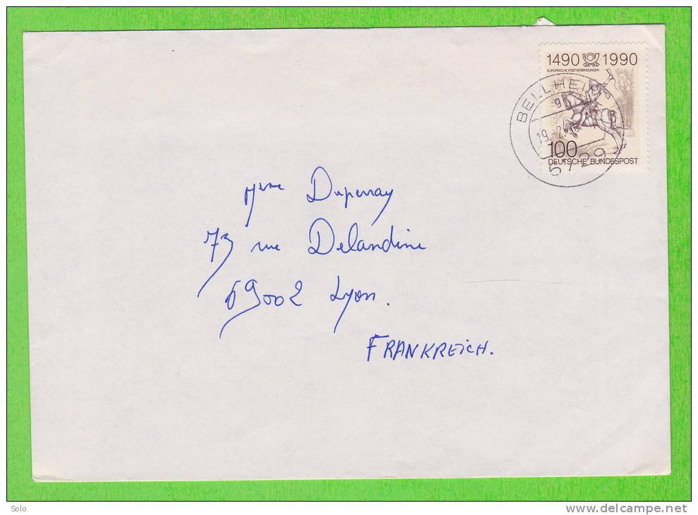 Sur Enveloppe - ALLEMAGNE - 1 Timbres - Lettres & Documents