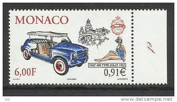 MONACO , 6 F  Ou 0.91 € , Fiat 600 Type Jolly 1955 , 2000 , N° YT 2277 - ( NEUF ) - Neufs