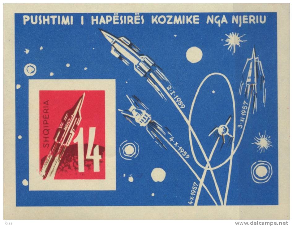 ALBANIA 1962 Cosmic Vehicle  (IMPERFORATED) MNH - Europe