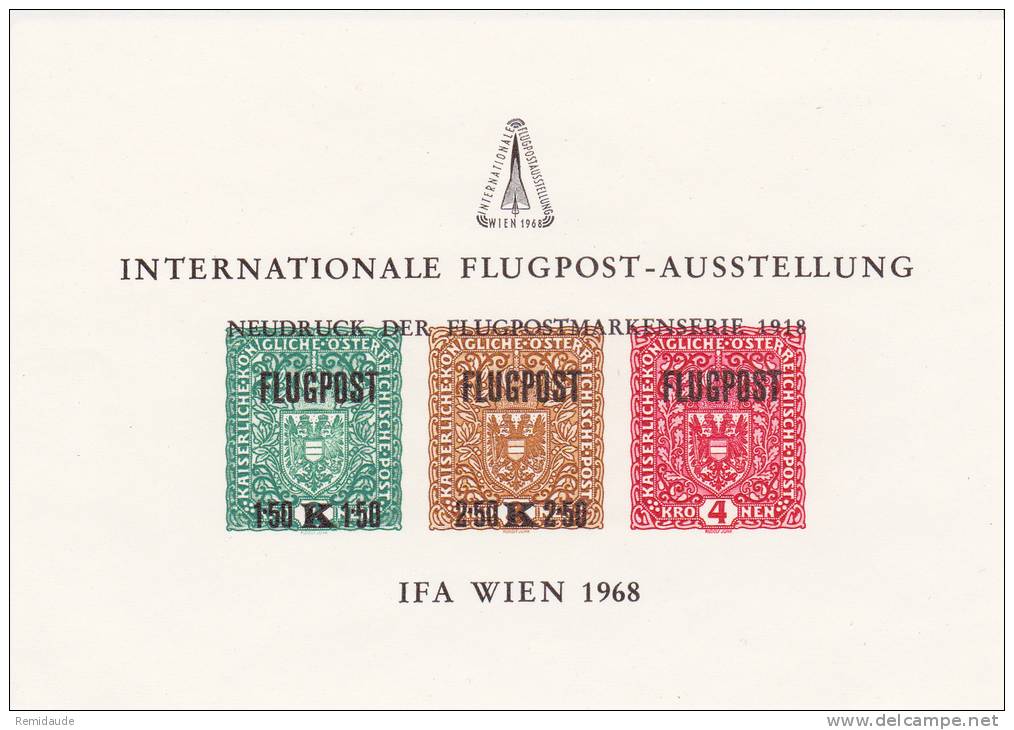 AUTRICHE - YVERT N° A1/3 BLOC IFA De 1968 (*) - COTE ANK = 18 EUROS - Blocs & Feuillets