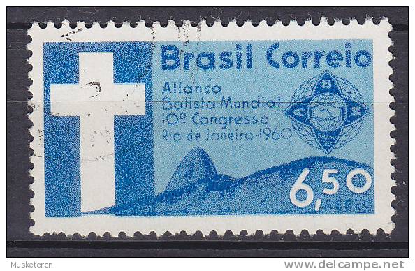 Brazil 1960 Mi. 984      6.50 Cr Airmail Flugpost Weltkongress Der Baptisten, Rio De Janeiro - Oblitérés