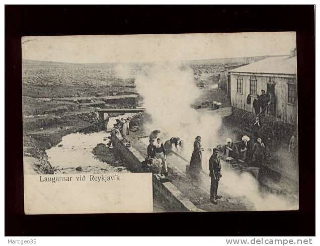 Laugarnar Viid Reykjavik édit. Finsen &amp; Johnson 41 N° 4217 Lavoirs Laveuses Islande Précurseur - IJsland