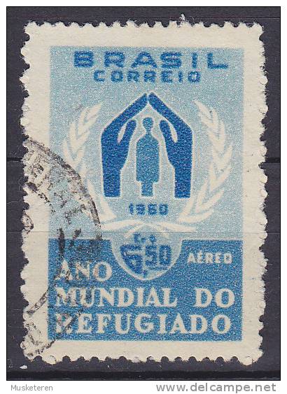 Brazil 1960 Mi. 977      6.50 Cr Airmail Flugpost Weltflüchtlingsjahr - Used Stamps