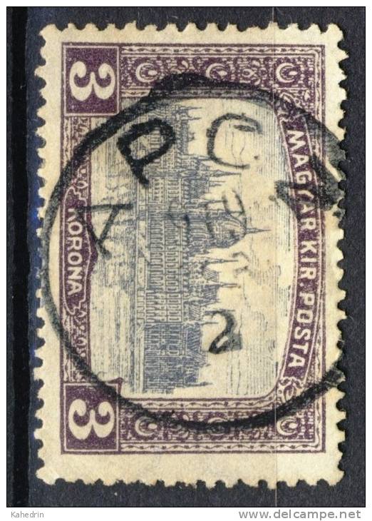 Hungary Magyar Posta Ungarn 1917, Parliament - Donau (o), Used In APCZ - Unused Stamps