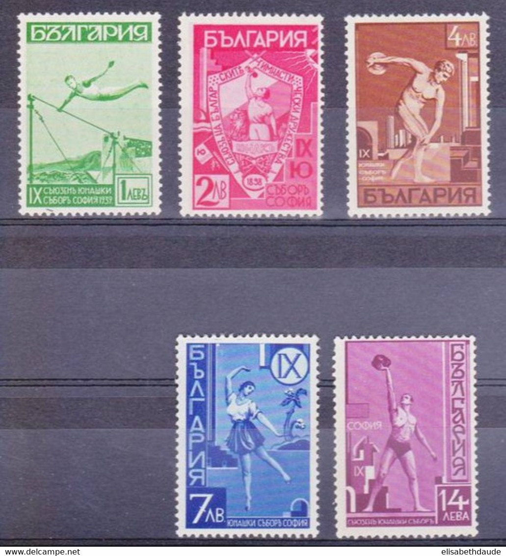 BULGARIE - 1939 - SPORTS - YVERT N°335/339 ** MNH - COTE = 25 EUROS - Nuovi