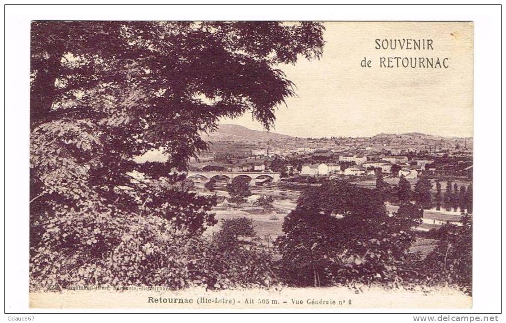 RETOURNAC (HAUTE LOIRE - 43) - CPA - SOUVENIR DE RETOURNAC - Retournac