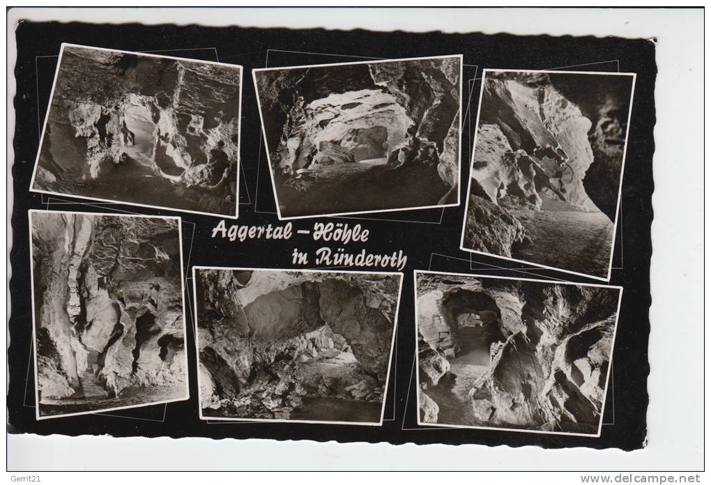 5250 ENGELSKIRCHEN - RÜNDEROTH, Aggertal-Höhle, Mehrbildkarte, 1960 - Lindlar
