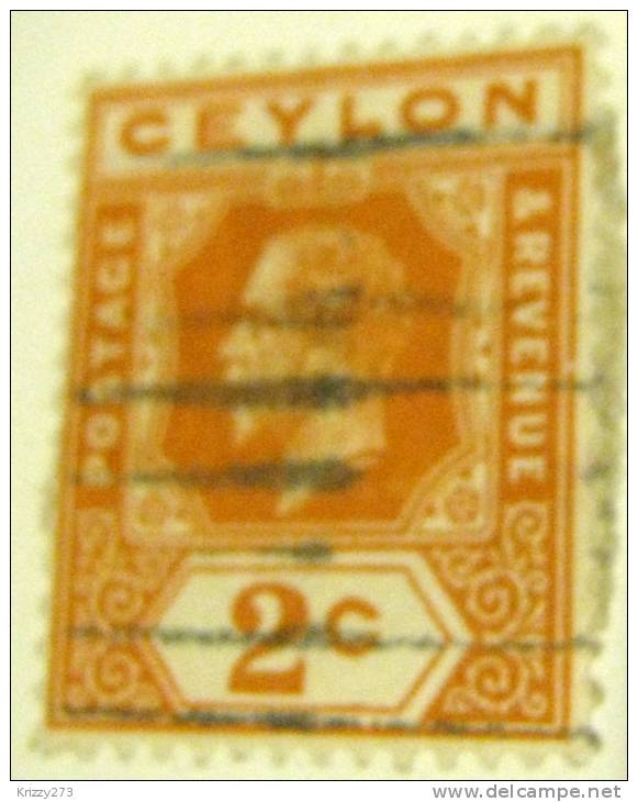 Ceylon 1912 King George V 2c - Used - Ceylon (...-1947)