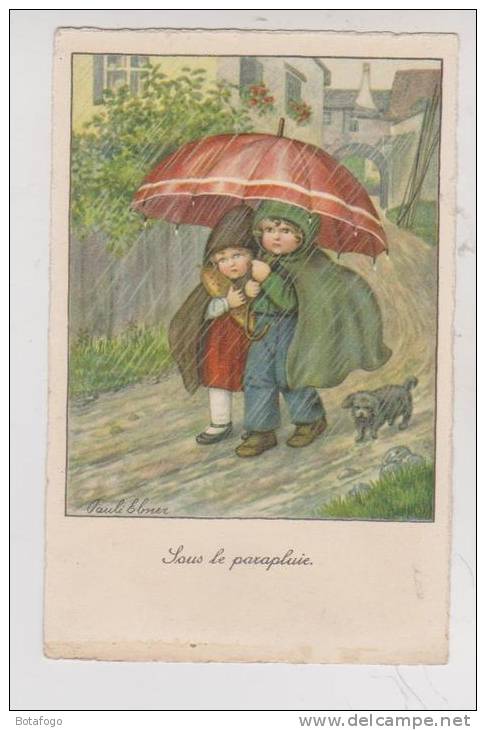 CPA ILLUSTREE EBNER,SOUS LE PARAPLUIE - Ebner, Pauli