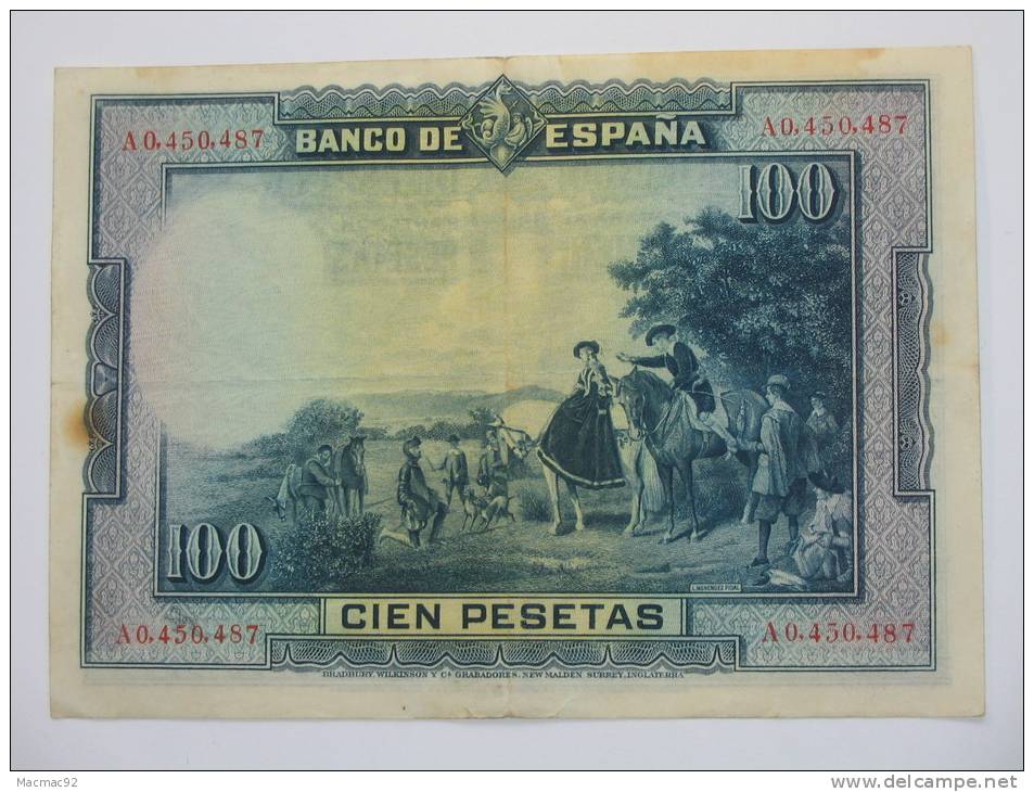 ESPAGNE. 100 Pesetas - Cien Pestas - 15.08.1928. - 100 Pesetas