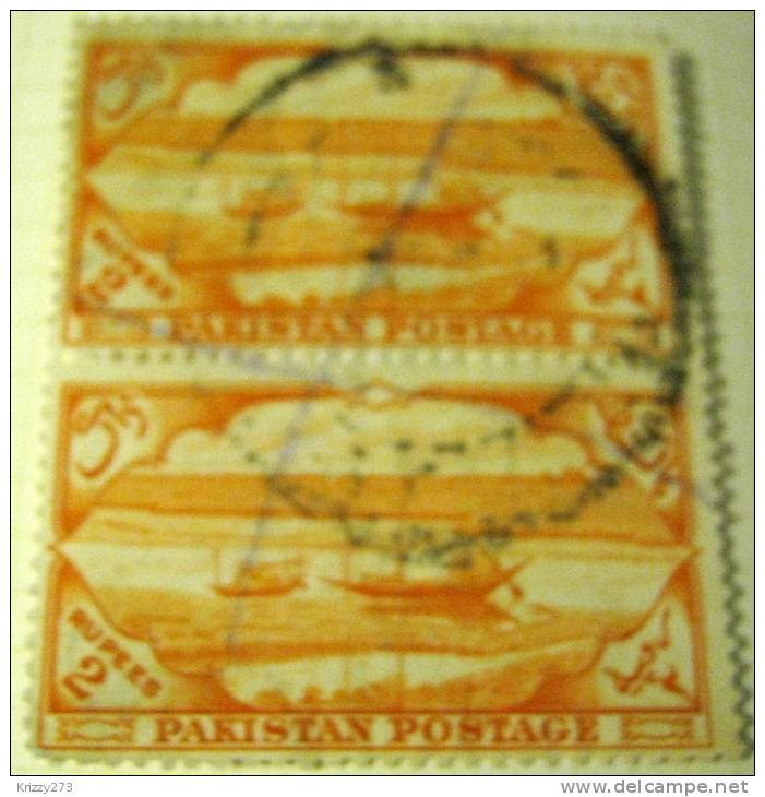 Pakistan 1954 Jute Fields And River East Pakistan 2r X 2 - Used - Pakistan