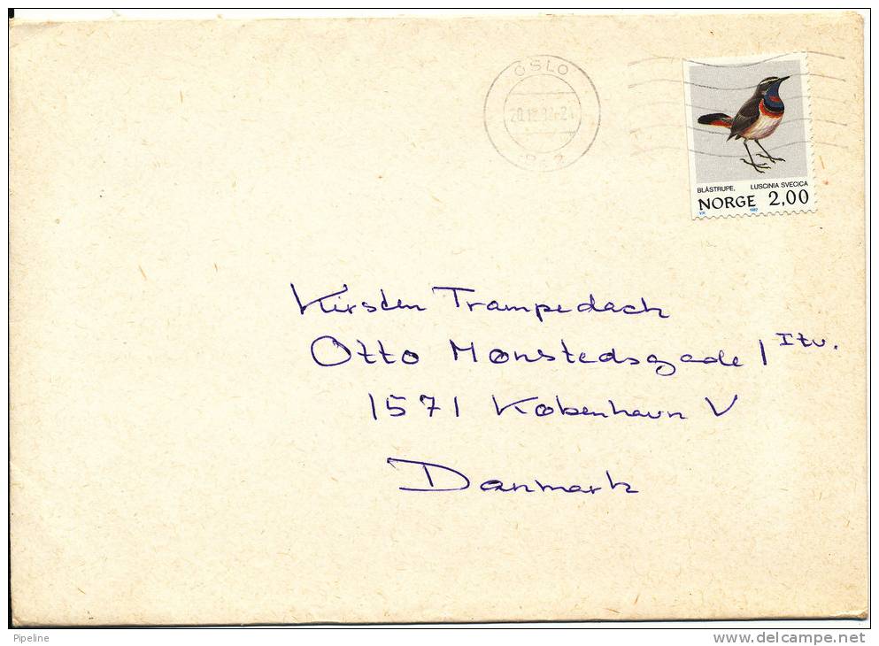 Norway Cover Sent To Denmark Oslo 20-12-1982 - Lettres & Documents