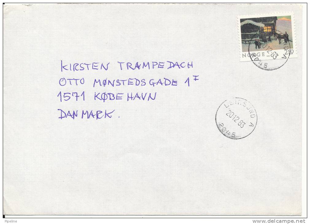 Norway Cover Sent To Denmark Leirsund 20-12-1983 - Lettres & Documents