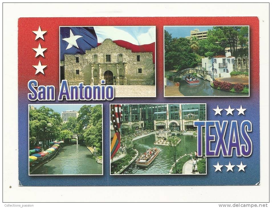 Cp, Etats-Unis, San Antonio, Multi-Vues - San Antonio