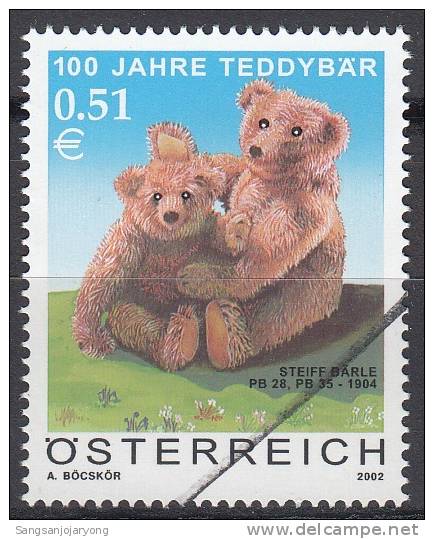 Specimen, Austria Sc1895 Teddy Bear 100th Anniv. - Poupées