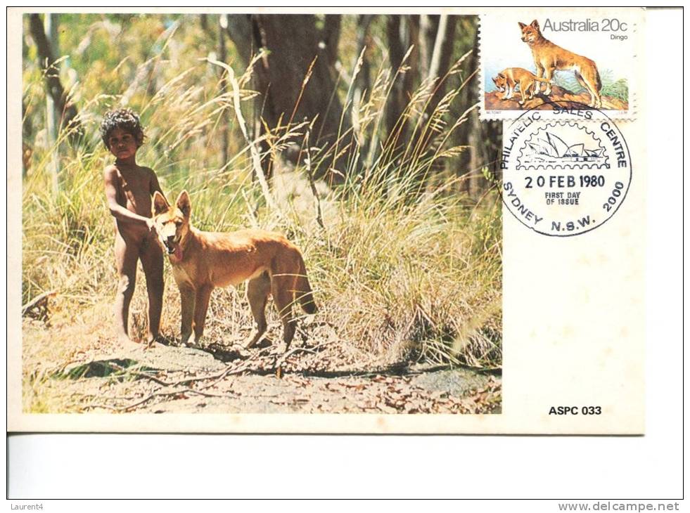 (333) Australia First Day Cover - FDC - Premier Jour D´Australie - Australian Animal Dingo Maxicard - Premiers Jours (FDC)