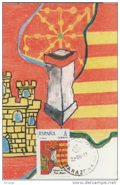 SPAIN. MAXICARD CAIRN OF THE THREE KINGS. TARAZONA (ZARAGOZA). "TU SELLO". CUSTOM STAMP - Dienst