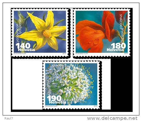 SUISSE - 2012 - Flore, Légumes En Fleurs - 3v Neuf // Mnh - Unused Stamps