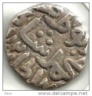 INDIA 1/8 TANKA SULTANS OF DELHI MAHAMMAD SHAH II FRONT &BACK DATED(?)AH702-AD1302 SILVER READ DESCRIPTION CAREFULLY !!! - Inde