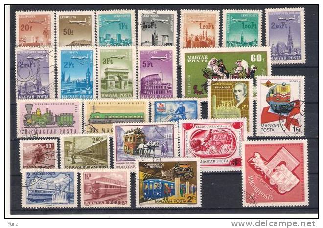 Lot 22 HUNGARY   Transport  3 Scans 57 Different - Kilowaar (max. 999 Zegels)