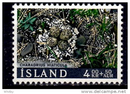 Iceland 1967 4k + 50a  Ringed Plovers Nest Semi Postal Issue #B21 - Gebraucht