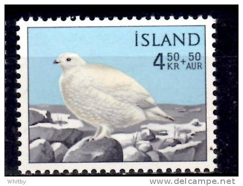 Iceland 1965 4.50k + 50a  Rock Ptarmigan Semi Postal Issue #B20 - Neufs
