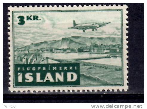 Iceland 1947 3k  Airmail Issue #C26 - Airmail