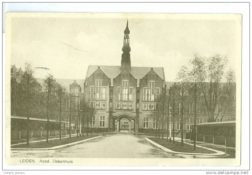 ANSICHTKAART Uit LEIDEN * ACADEMISCH ZIEKENHUIS * GELOPEN IN 1929 Naar ROTTERDAM  (1268) - Leiden