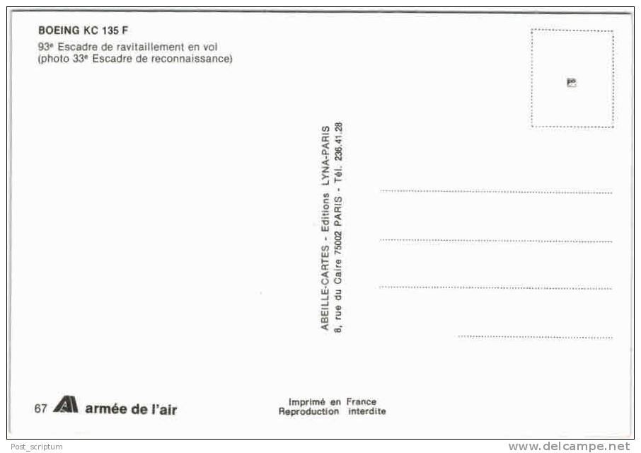 Thème - Transport - Avion - Lyna  Armée De L´air N° 67 - Boeing KC 135 F - 93 Escadre De Ravitaillement En Vol - 1946-....: Moderne