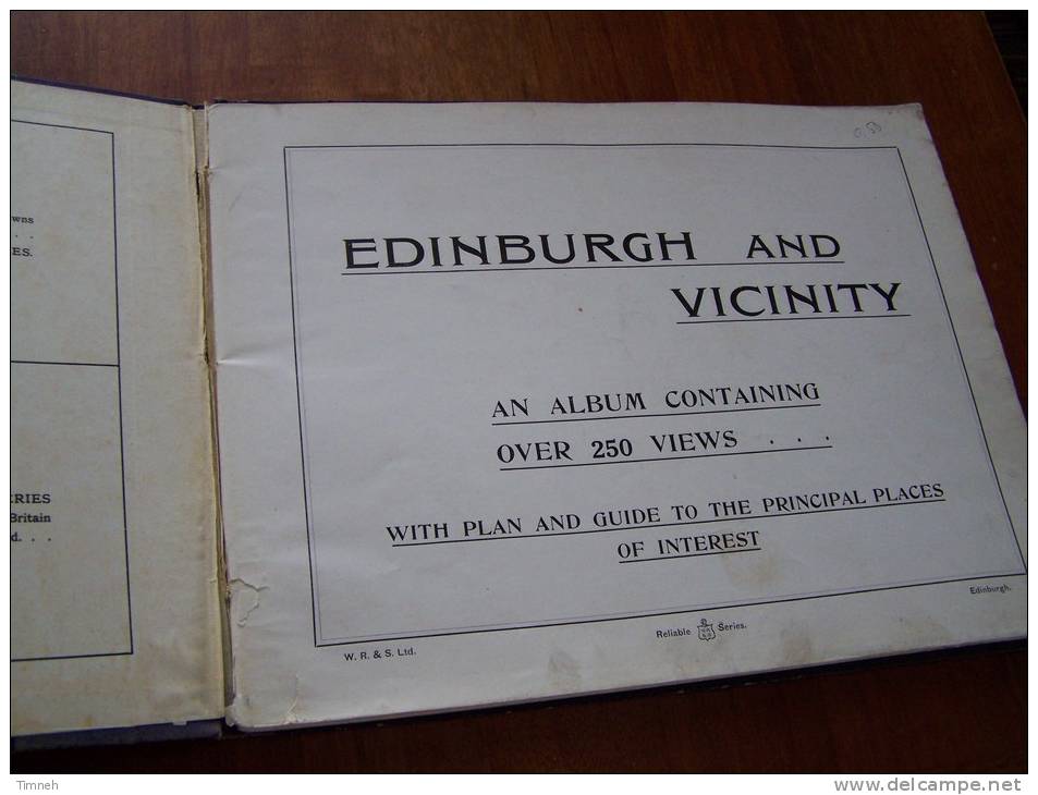 EDINBURGH AND VICINITY - AN ALBUM CONTAINING OVER 250 VIEWS - JOHN MENZIES § CO Guide Principal Places Plan - Cultural