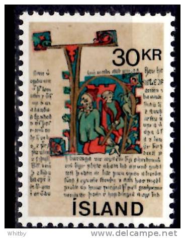 Iceland 1970 30k Manuscripts Issue #419 - Unused Stamps