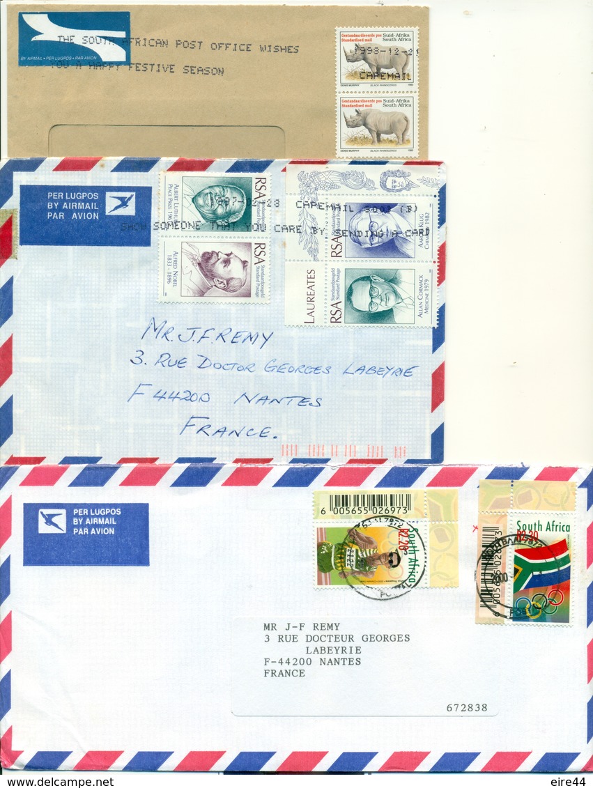 South Africa 1992 11 Covers Cape Town Christmas Bicycle Postman Frog Nobel - Briefe U. Dokumente