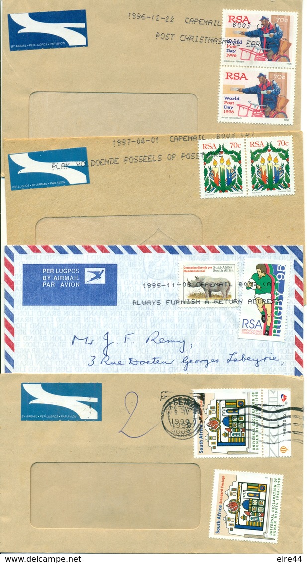 South Africa 1992 11 Covers Cape Town Christmas Bicycle Postman Frog Nobel - Briefe U. Dokumente