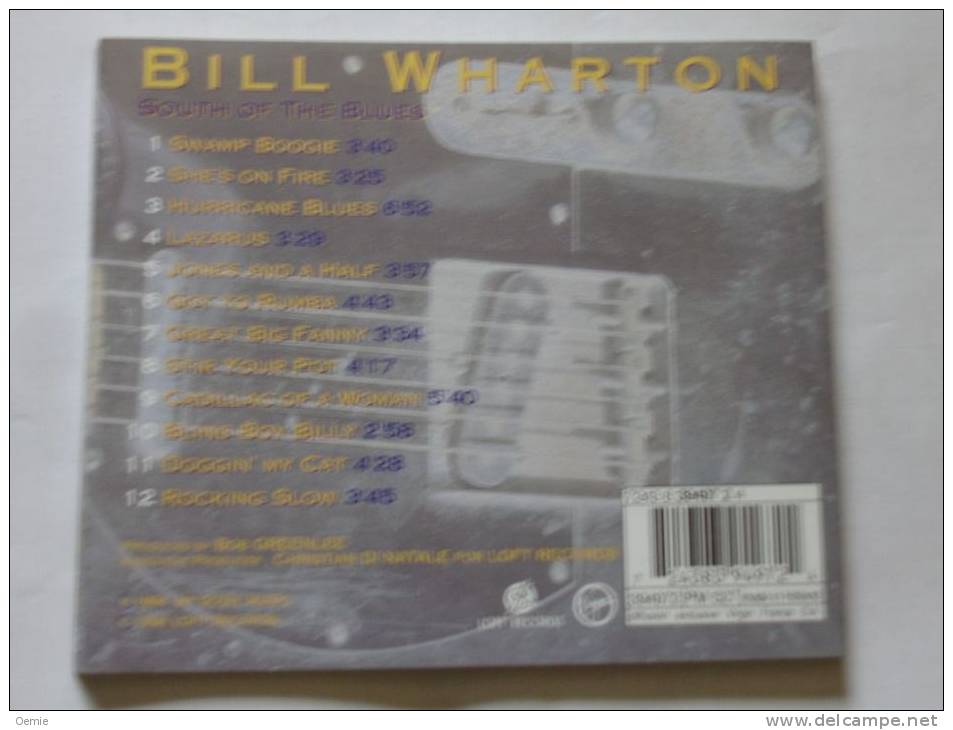 BILL WHARTON  °°°° SOUTH OF THE BLUES  CD ALBUM - Blues