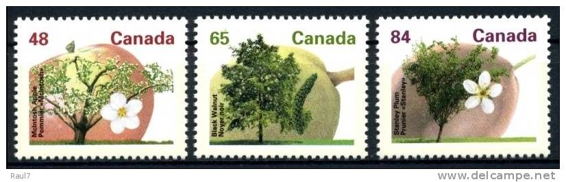 CANADA 1991 - Flore, Arbres En Fleur - 3v Neufs // Mnh - Unused Stamps