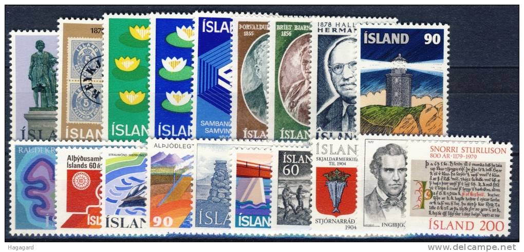 ##A1369. Iceland 1975-79. 19 Different. MNH(**). - Collections, Lots & Series