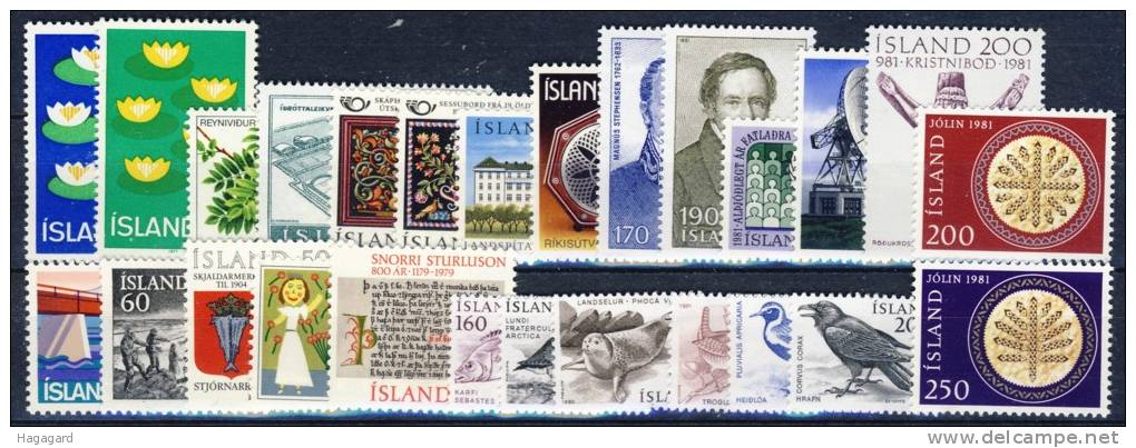 ##A1371. Iceland 1977-81. 26 Different. MNH(**). - Collections, Lots & Series