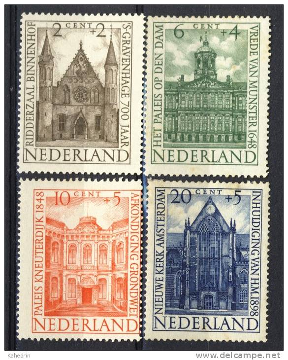 Pay-Bas Netherlands Nederland 1948, Zomerzegels - Architecture - Church - Palace - Building *, MLH - Neufs