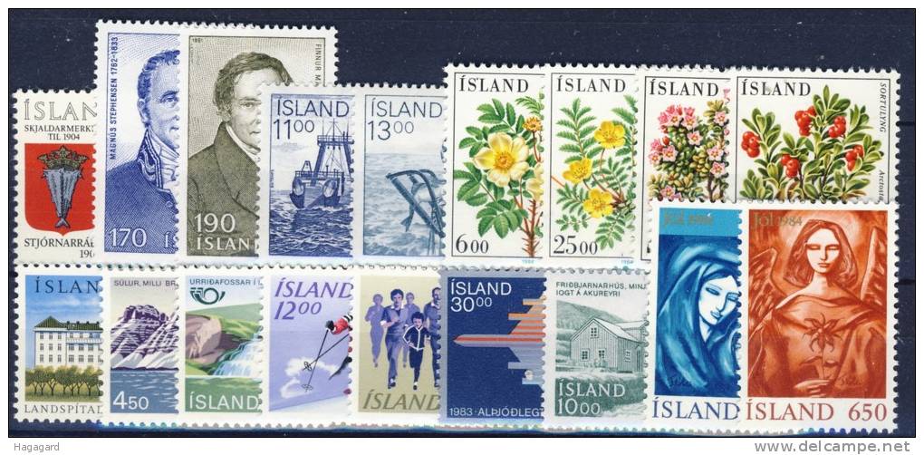 ##A1375. Iceland 1979-84. 18 Different. MNH(**). - Collections, Lots & Séries