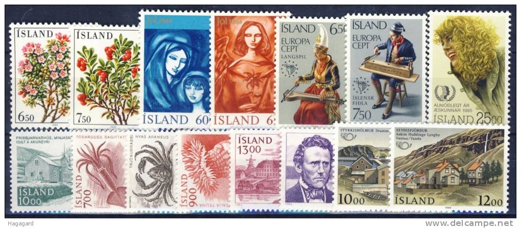 ##A1379. Iceland 1984-86. 15 Different. MNH(**). - Collections, Lots & Séries