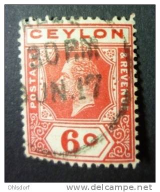 CEYLON 1912-25: Scott 204, O - FREE SHIPPING ABOVE 10 EURO - Ceylon (...-1947)
